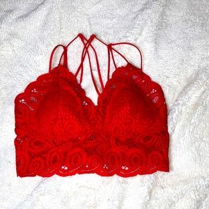 Red lace Bralette